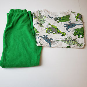 The Childrens Place Boys Dinosaur Pajama Set Green